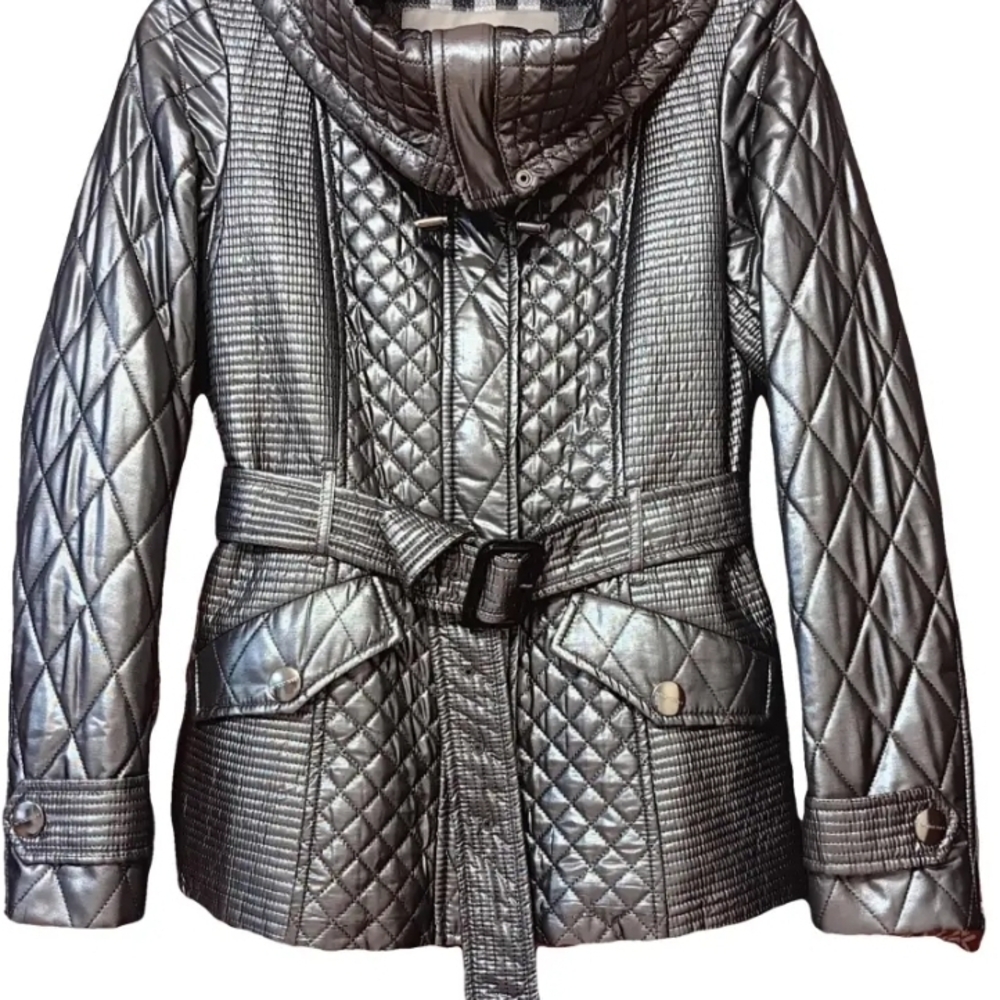 Women's Quilted Silver Jacket